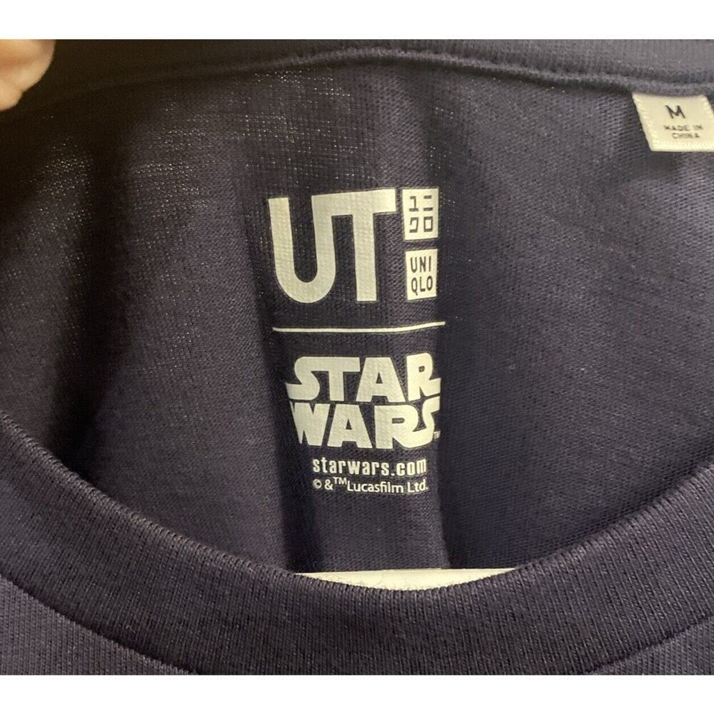 Uniqlo Lucas Films Star Wars t shirt youth Medium Navy The Last Jedi - Picture 2 of 6